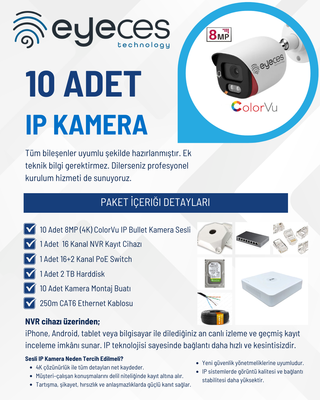Eyeces Technology IP Kamera set (6)